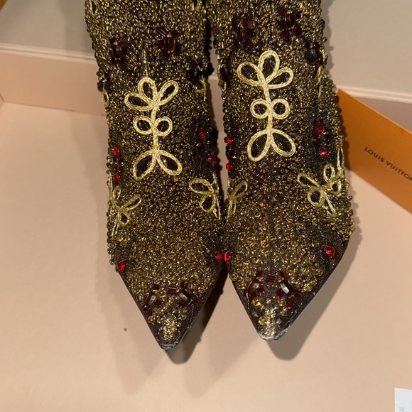 Vintage Colin Stuart Embroidered Beaded beautiful Boots not box size 8 - Picture 16 of 17